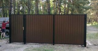 Купить распашные ворота из профнастила Кимры, цена от 2771 руб.